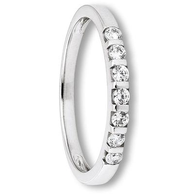 Goldring ONE ELEMENT "Zirkonia Ring aus 333 Weißgold" Gr. 54, silber, Fingerringe, Damen, 54,mit Zirkonia, Weißgold 333, Damen Gold Schmuck Image