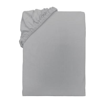 Spannbettlaken TOM TAILOR HOME, grau (hellgrau), B:180-200cm L:200cm, Jersey, Obermaterial: 100% Baumwolle, Laken Image