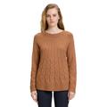Strickpullover BETTY BARCLAY "Betty Barclay Damen Strickpullover langarm", Damen, Gr. 38, braun (walnut melange), Strick, Obermaterial: 50% Viskose, 27% Polyamid, 23% Polyester., casual, figurumspielend lang, Rundhals, Langarm, Pullover, Material