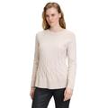 Strickpullover BETTY BARCLAY "Betty Barclay Damen Strickpullover langarm", Damen, Gr. 44, beige (light beige melange), Strick, Obermaterial: 50% Viskose, 27% Polyamid, 23% Polyester., casual, figurumspielend lang, Rundhals, Langarm, Pullover, Material