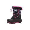 Winterstiefel KANGAROOS "Kanga-Bean IV", Damen, Gr. 38, schwarz (jet schwarz, neon pink), Textil, Synthetik, sportlich, Schuhe, Snowboots, Winterboots, Winterschuhe, wasserabweisend, gefüttert