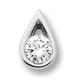 Ketten-Anhänger ONE ELEMENT "0.1 ct Diamant Brillant Tropfen Anhänger aus 585 Weißgold", silber, Schmuckanhänger, Damen, 0.1 ct, Weißgold 585-Gold, Weißgold 585, Gold, Damen Gold Schmuck Tropfen