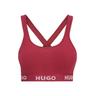 Bralette-BH HUGO UNDERWEAR ""BRALETTE PADDED SPOR"" Gr. M, N-Gr, rot (dark red 601) Damen BHs mit HUGO Logo auf dem Bund