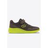 Sneaker LOTTO, Gr. 25, grau (grau, lime), Textil, Synthetik, sportlich, Schuhe, - in kinderfußgerechter Passform