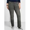 Bootcut-Jeans SHEEGO "Große Größen", Damen, Gr. 108, Langgrößen, grau (grau denim), Obermaterial: 75% Baumwolle, 24% Polyester, 1% Elasthan, unifarben, casual, lang, Jeans, in 5-Pocket-Form, mit Used-Effekten