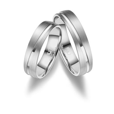 Trauring MARRYA "Edelstahl Ringe Trauringe Eheringe Partnerringe" Gr. 50, silber (damen ring, silber), Fingerringe, Dame