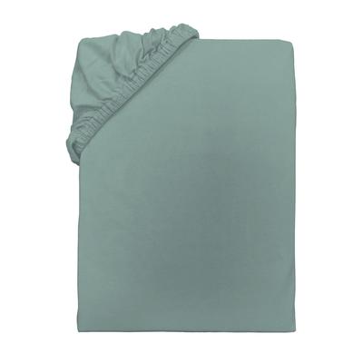 Spannbettlaken TOM TAILOR HOME, grün (eucalyptus), B:90-100cm L:190-200cm, Jersey, Obermaterial: 100% Baumwolle, Laken Image