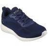 Sneaker SKECHERS "BOBS SQUAD - TOUGH TALK", Damen, Gr. 37, blau (navy), Textil, sportlich, Schuhe, Schnürschuh, Freizeitschuh, Trainingsschuh in Strick-Optik