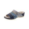 Pantolette MUBB, Damen, Gr. 40, blau (blau, grau), Veloursleder, klassisch, Schuhe