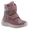 Snowboots RICOSTA "Annika WMS: Normal", Kinder, Gr. 28, lila (fliederfarben), Textil, Lederimitat, Glitzer, casual, Schuhe, Winterboots, Klettstiefel, Kindergartenschuh mit Blinkfunktion