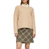 Strickpullover S.OLIVER, Damen, Gr. 42, braun, Strick, Bouclu00e9, Obermaterial: 66% Baumwolle, 32% Polyester, 2% Elasthan, unifarben, casual, relaxed fit taillenbedeckt, Rundhals, Langarm gerader Abschluss, Pullover, in Bouclé Optik