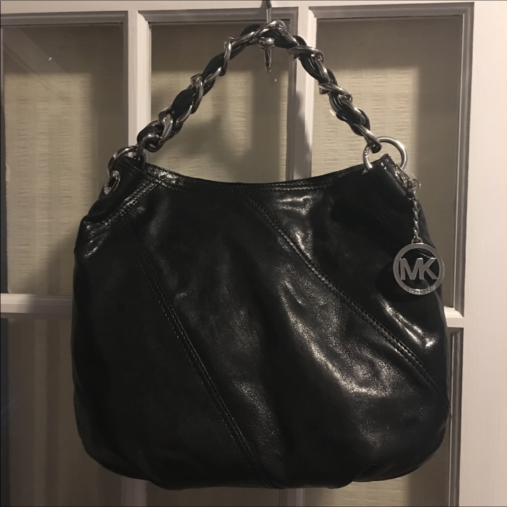 Michael Kors Bags | - Michael Kors Leather Handbag | Color: Black | Size: Os