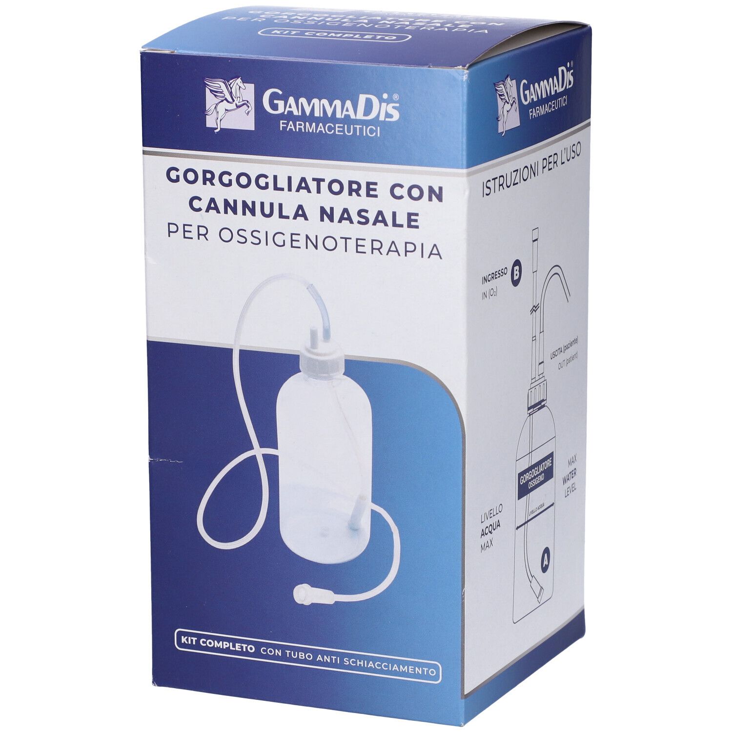 Gorgogliatore Per Ossigenoterapia Con Occhiale + Cannula Nasale 1 St