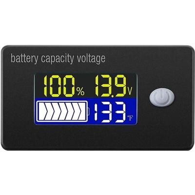 12V Batteriekapazitätsanzeige LCD-Display Voltmeter Temperaturtester für Li-Ion Lifepo4 Bleisäure Image