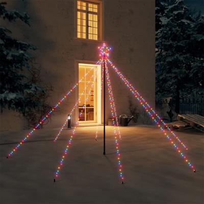 Vidaxl - Weihnachtsbaum-Lichterkette,Kunstbaum Indoor Outdoor 400 LEDs Bunt 2,5 m