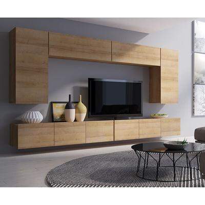 Moderne Wohnwand mit viel Stauraum in Eiche Gold Nb. CAIRNS-132, b/h/t ca. 300/200/43 cm Image