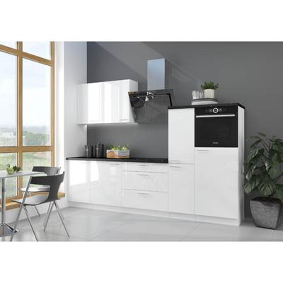 Küchenmöbel-Set Vivonne 270 cm Küchenzeile mit Hängeschränken weiß - Furnix Image