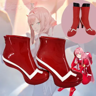 Liebling in der Franxx Zero zwei Code 002 rot High Heel Cosplay Schuhe Stiefel Erwachsenen Halloween Party Cosplay Kostüm Zubehör Image