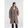 Steppmantel ONLY "ONLAMAND – Langer Puffercoat mit 2-Wege-Reißverschluss", Damen, Gr. M, braun (walnut), Web, Steppware, Obermaterial: 100% Polyester, unifarben, modisch, lässig geschnitten lang, Langarm, Mäntel, lässig geschnitten, modisch,...