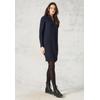 Midikleid CECIL, Damen, Gr. XL (44), US-Größen, blau (night sky blau), Stoff, 33% Polyester, 31% Polyacryl, 24% Baumwolle, 12% Nylon, unifarben, casual, normal kniefrei, hoch geschlossener Ausschnitt, Langarm Bündchen, Kleider, in Unifarbe