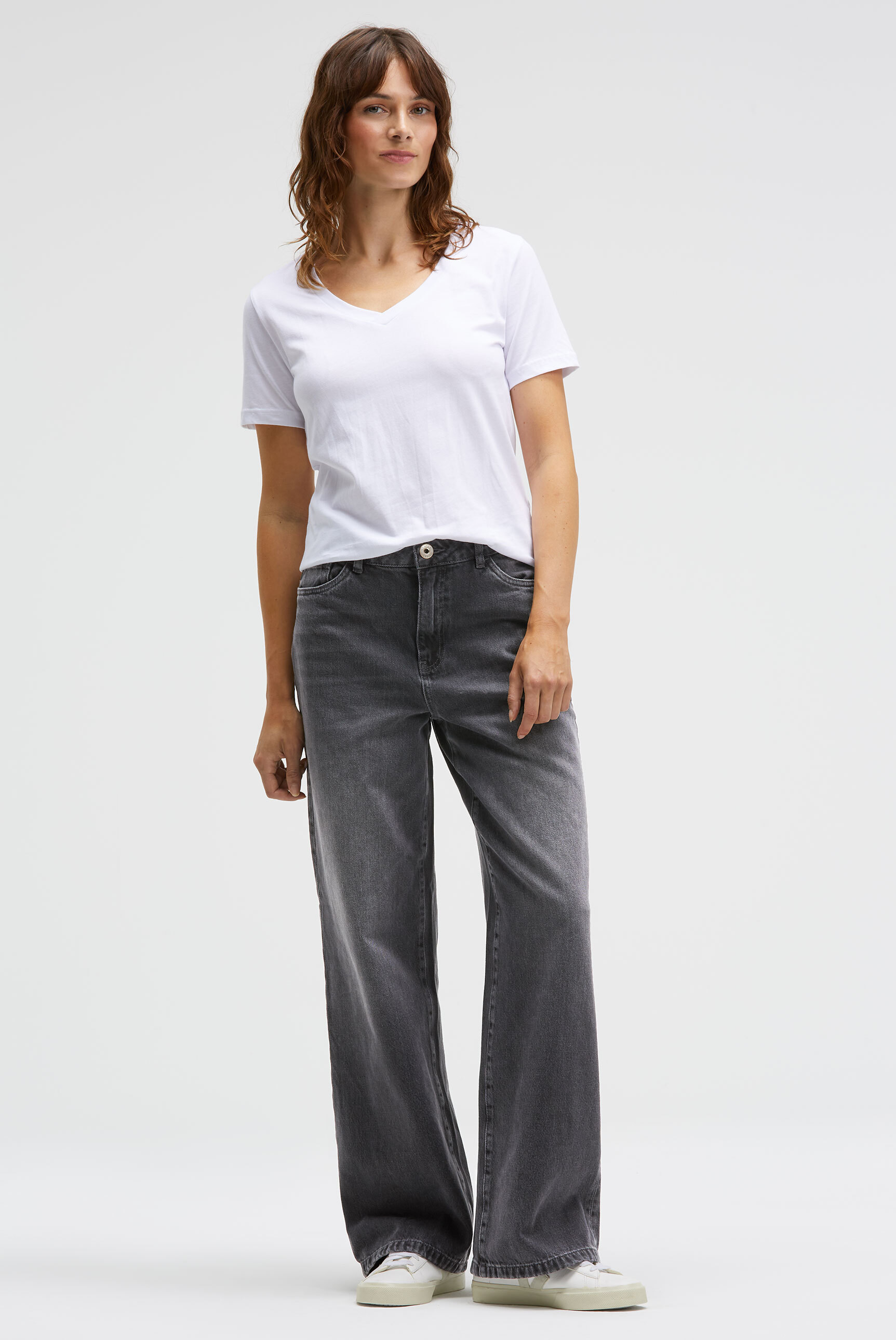 Regular-fit-Jeans SENSES.THE LABEL, Damen, Gr. 27, Normalgrößen, grau (grau washed), Material: 100% Baumwolle, vintage, regular fit, Jeans, aus Baumwolle Image