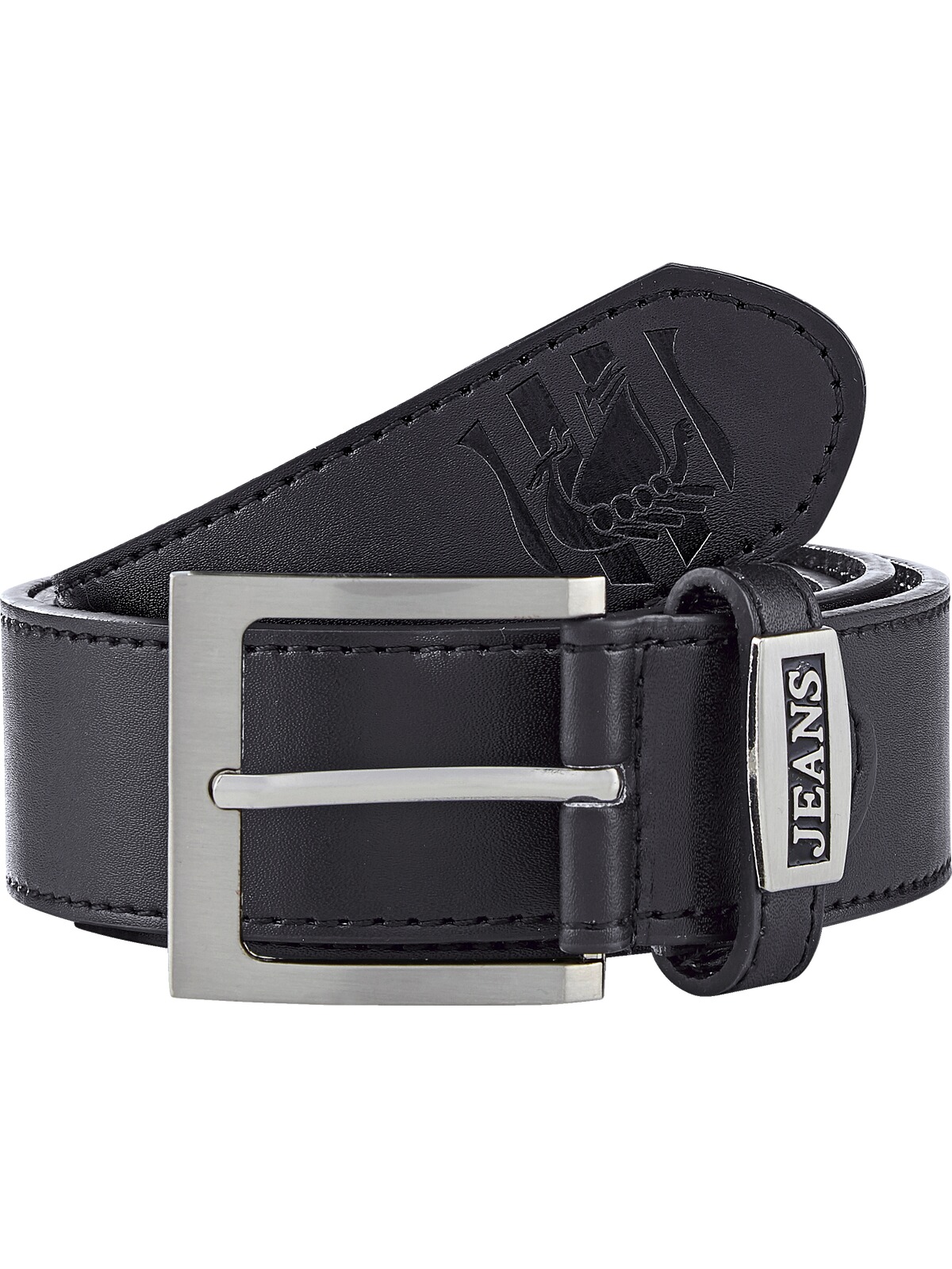 Synthetikgürtel JAN VANDERSTORM "Gürtel GIETVALD", Herren, Gr. 125, schwarz, Obermaterial: 60% Polyurethan PU. 40% Rindsleder Leather cow., Gürtel Image