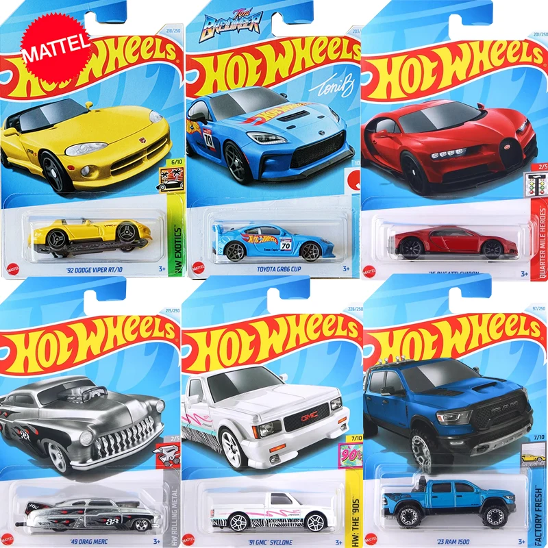 Original Mattel Hot Wheels Auto 1/64 Diecast Toyota Gr68 Tasse Bugatti Chiron Gmc Skclone Fahrzeug Modell Spielzeug für Jungen Geburtstag Geschenk Image