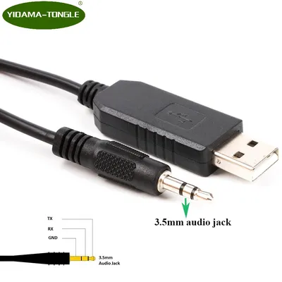 USB zu TTL Serielle Adapter Konverter Kabel FTDI Chip 5V TTL UART 6ft zu 3,5mm Audio Jack Stecker