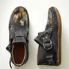 2025 neue frauen Runde Kappe Wohnungen Schnalle Mokassins Frau Stiefeletten Pu Leder Frauen Casual Schuhe Zapatos De Mujer
