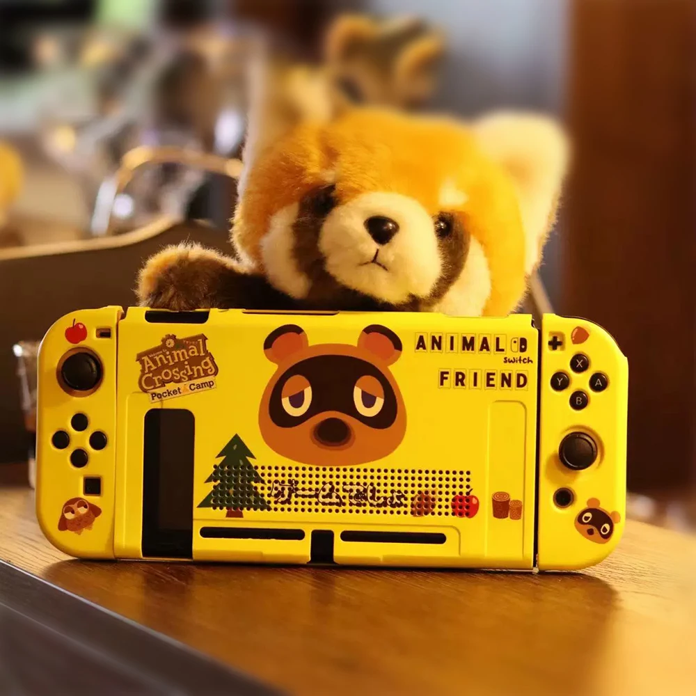 Nintendo Switch Case oled Schutz Tier kreuzung Abdeckung Dock able Schutzhülle für Nintendo Switch Controller Joy-Con Image