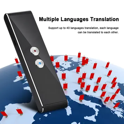 Bluetooth 2,4g Smart Pocket Interpreter intelligente Echtzeit-Sprach mehrsprachiger Übersetzer Reise übersetzer Sprach übersetzer Image