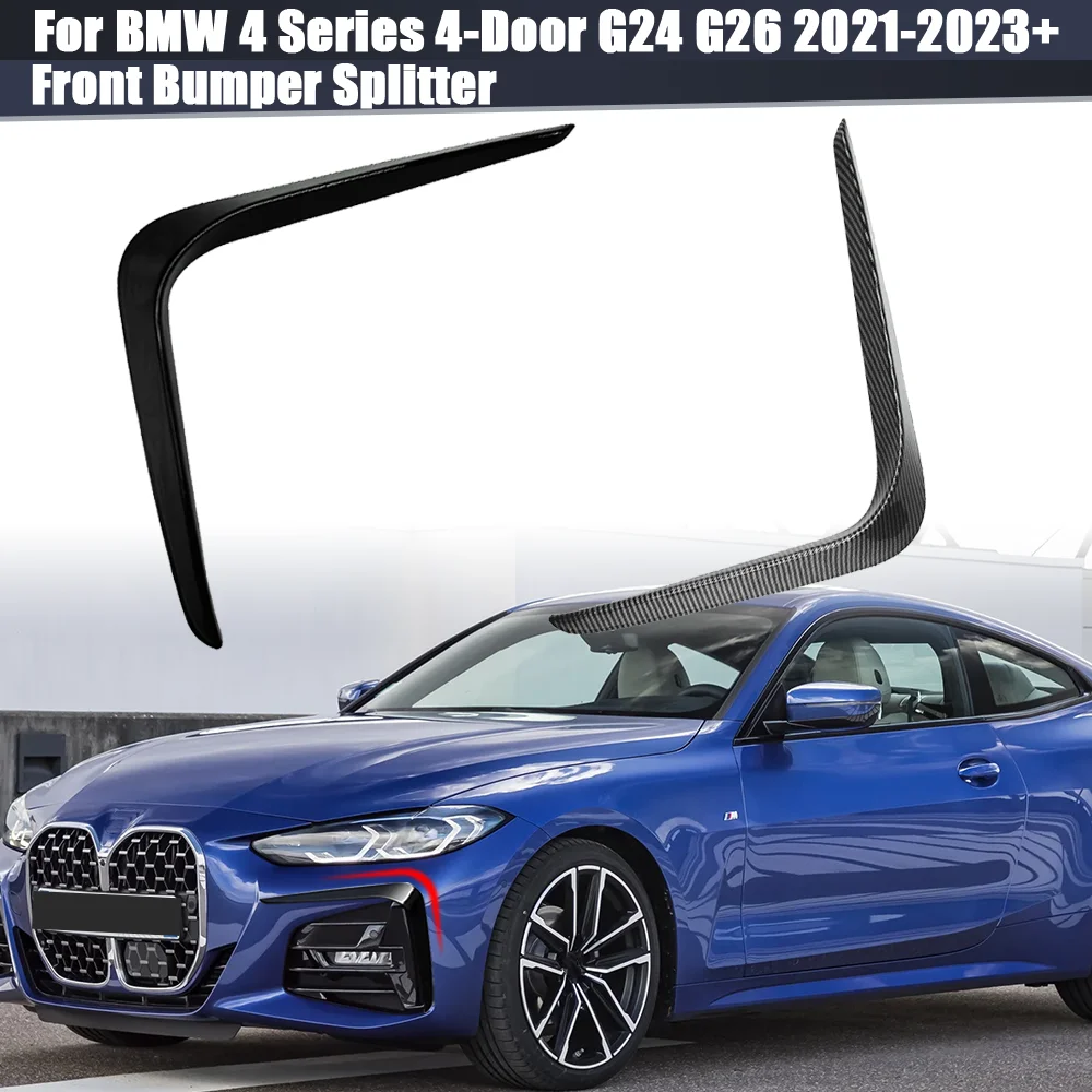 Frontschürze Lip Splitter Seite Spoiler Für BMW 4er G24 G26 420i 430i i4 M50 4-Türer 2021 2022 2023 2024 Nebel Lampe Abdeckung Trim Image