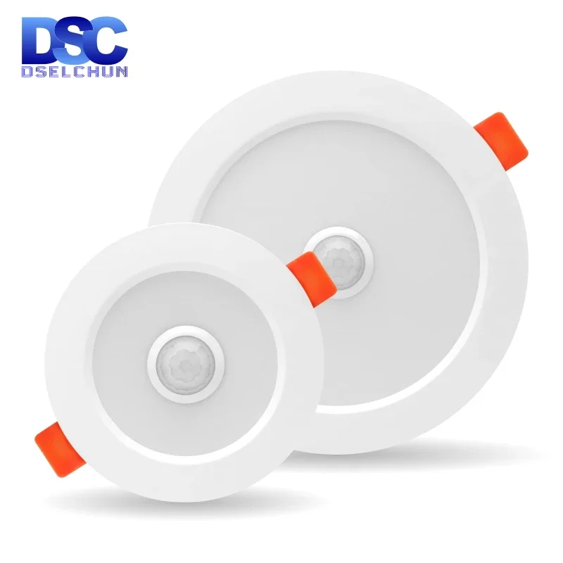 2 teile/los Led Downlight 5W 7W 9W 220V PIR Motion Sensor Decke Licht 2,5/3/4 zoll Runde Led-Panel Unten Licht Scheinwerfer Beleuchtung