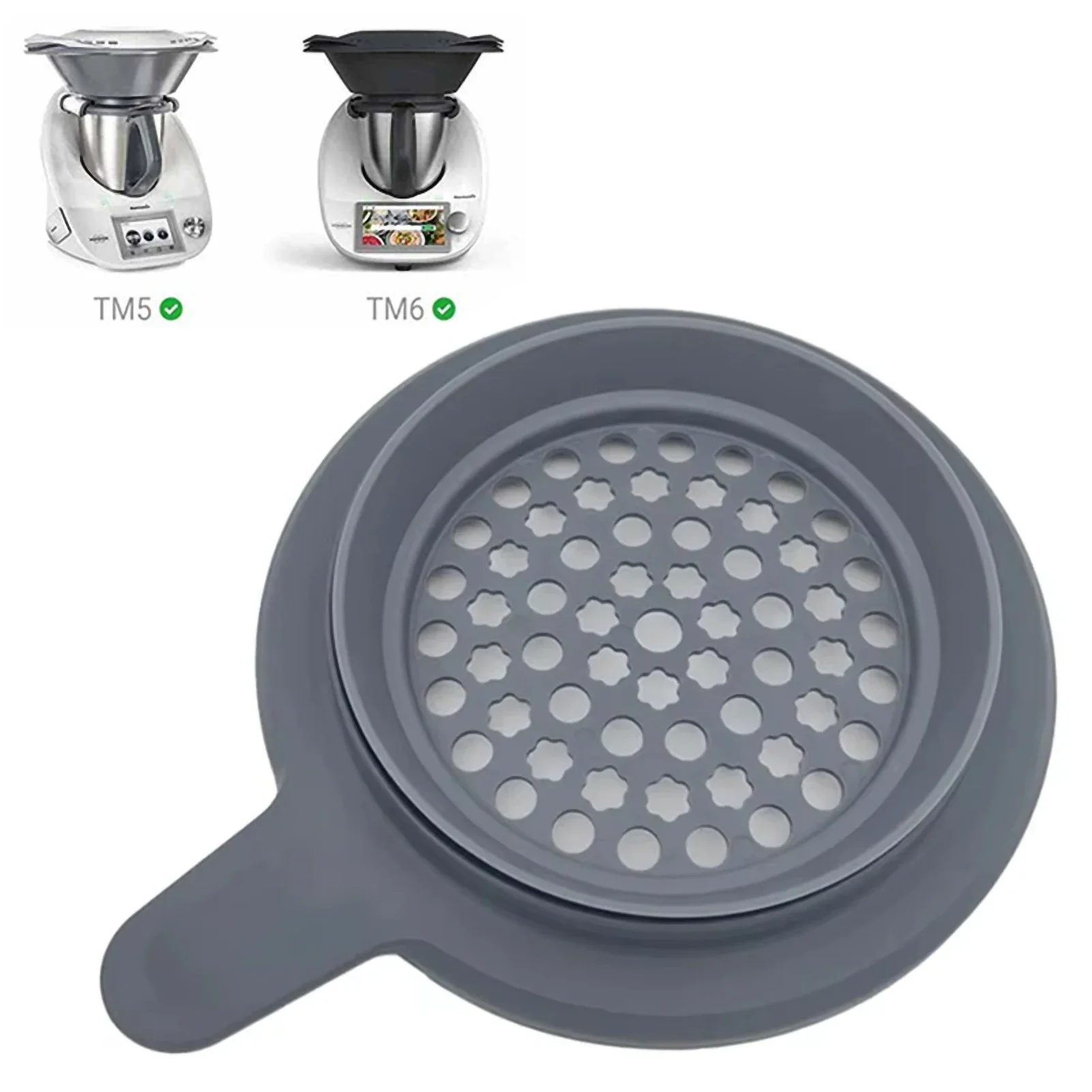 Haupttopfdeckel mit großem Loch für Thermomix TM6 TM5 mit Teigspender, Küchenmaschinenteil Image