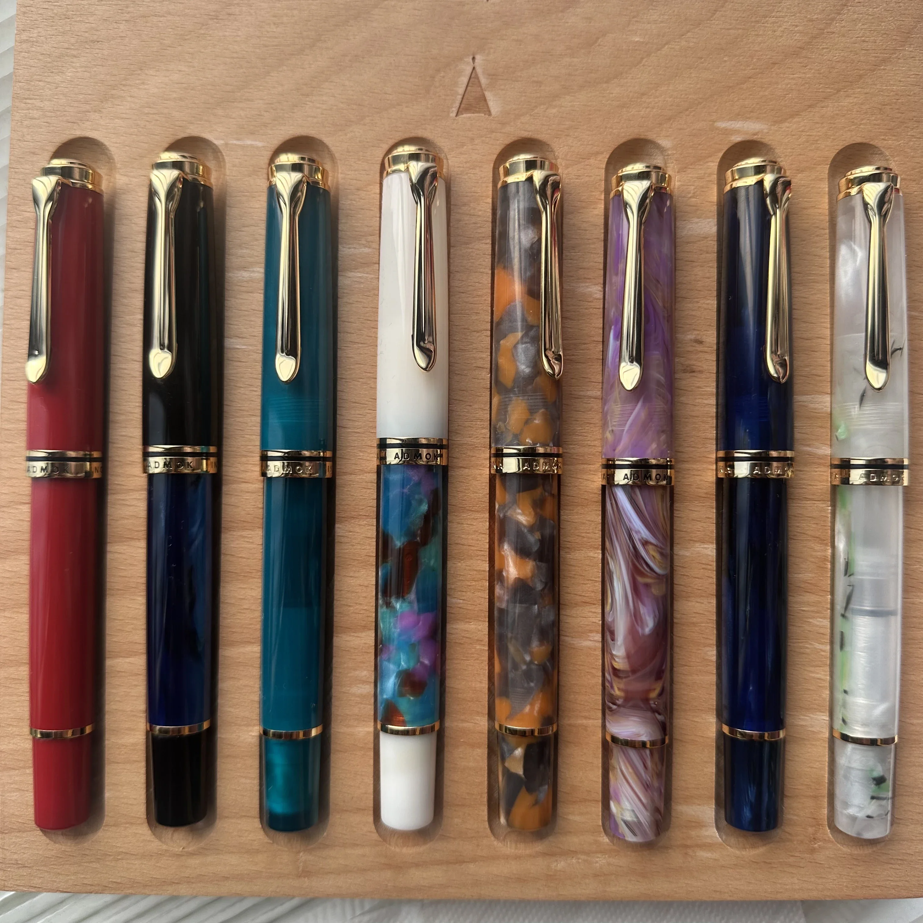 Neuer Admok M800 Füllfederhalter Acryl Gold/Silber Bock Schmidt F/M/EF/B 0,5/0,7/1,0 MM Feder Tintenstift Business Bürobedarf Geschenk Image