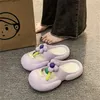 Haus Hausschuhe Frauen Wolke Cartoon große Augen Hund Blume Sandalen Sommer Flip Flops Strand Rutschen nach Hause Schuhe niedlich weiblich lustig