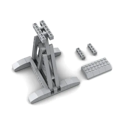Die MOC-Ständerhalterung, passend für den Space Plan Imperial Shuttle 75302, Modell-Display-Ständer, Image