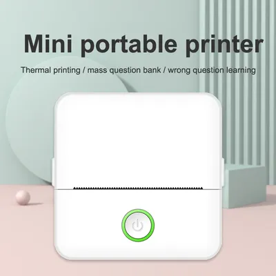 2 inch Mini Pocket Printer Portable Thermal Printer Machine Wireless BT for Picture DIY with 1 Roll