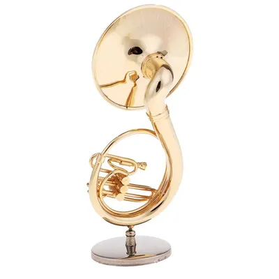 1/6 Scale Sousaphone Brass Instrument with Storage Box for 12inch Figures