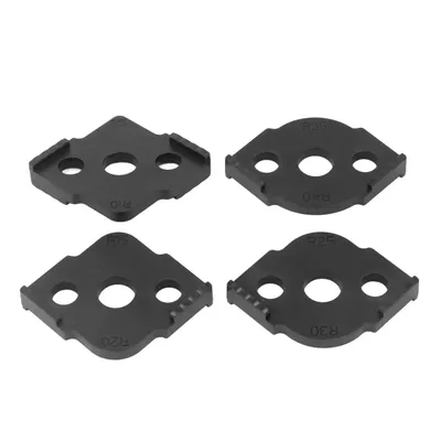 4 Pcs Radius Jig Router Template - ABS Wear-Resistant Woodworking Corner Tool for Half Rounded Edges