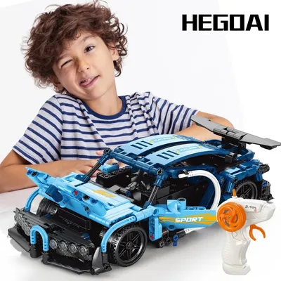 1:16 STEM Remote Control Sports Car Building Block Set,RC Car Model Set for Boys Aged 7-14, Adult