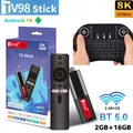 TV98 ATV 8K Smart TV Stick Android 14 H618 2.4G 5G Wifi supporto lettore multimediale OTA ricevitore TV BT5.0 2GB 16GB Voice Remote TV Box