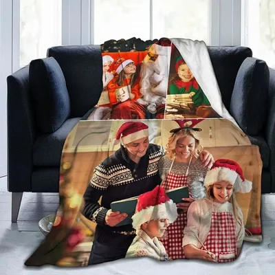 Customized Blanket with Photo Text Customized Blanket Adult Children's Birthday Christmas Halloween