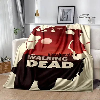 The Walking Dead 3D Printed Blanket Thin Blanket Flannel Soft and Comfortable Home Travel Blanket Birthday Gift Bed Blanket