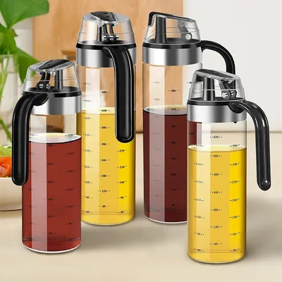 2PCS Cooking Seasoning Bottle Dispenser Sauce Bottle Glass Storage Bottles Spice Glass Oil Spray Vinegar Creative Kitchen Tools