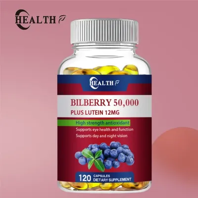 HEALTH Bilberry Supplement Capsule Promotes Eye Health and Supports Healthy Vision - 30/60/120