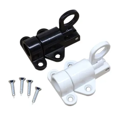 Automatic Door Bolt Latch Home Window Gate Security Pull Ring Spring Bounce Door Bolt Automatic Latch Lock aluminum door latch