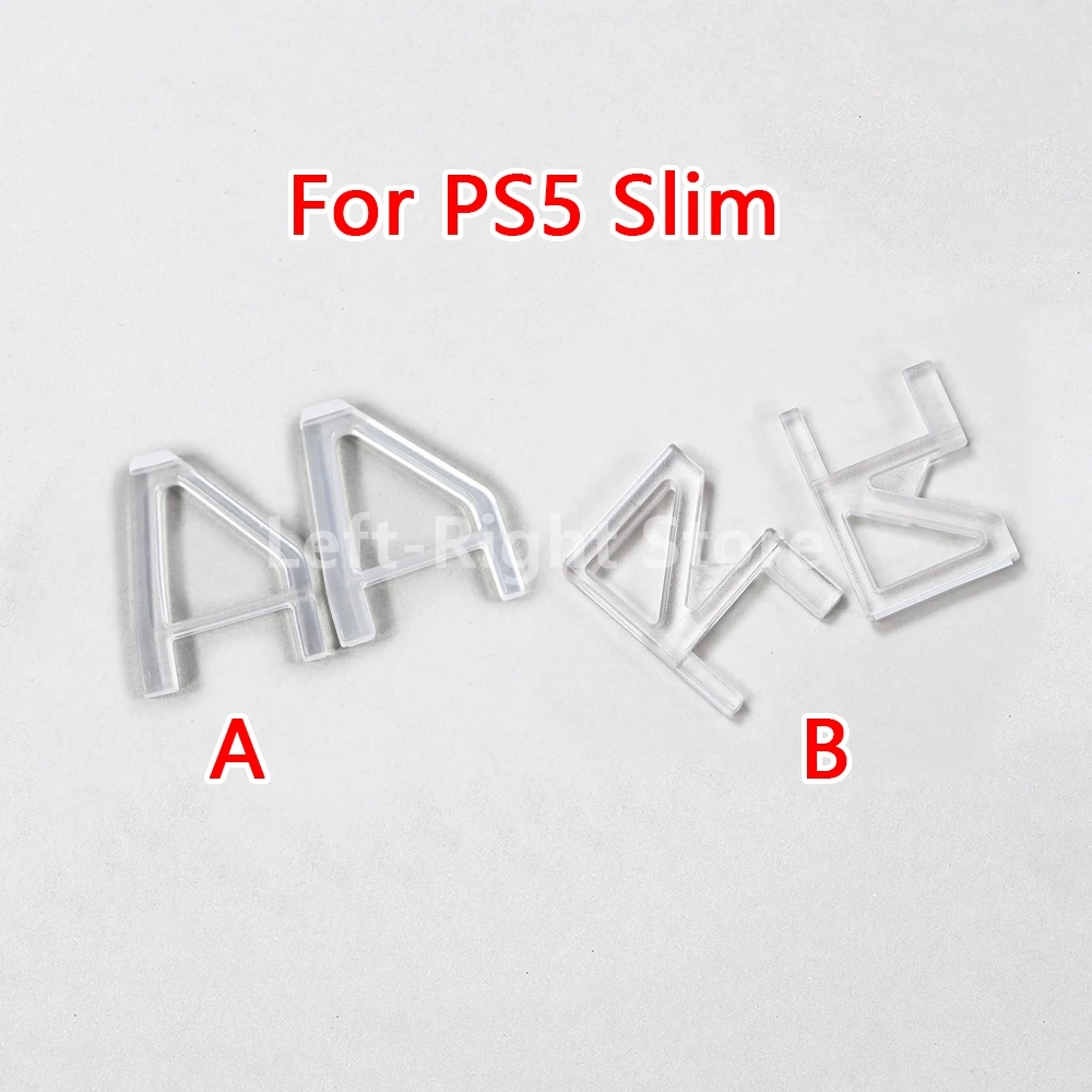 2PCS For PS5 Slim Console Horizontal R Stand Transprent Triangle Support Acrylic Stable Bracket For Sony Playstation 5 Slim