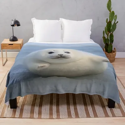 Chonky Seal Pup - Hug! Throw Blanket Kid'S Thins Blankets blanket throw blanket blankets for beds cubre cama