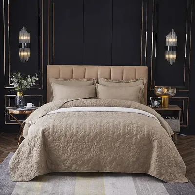 Solid Color Plant Jacquard Bedspread Quilted Bed Covers Bedspread Large Size Coverlet for Bed 220x240/240x250cm